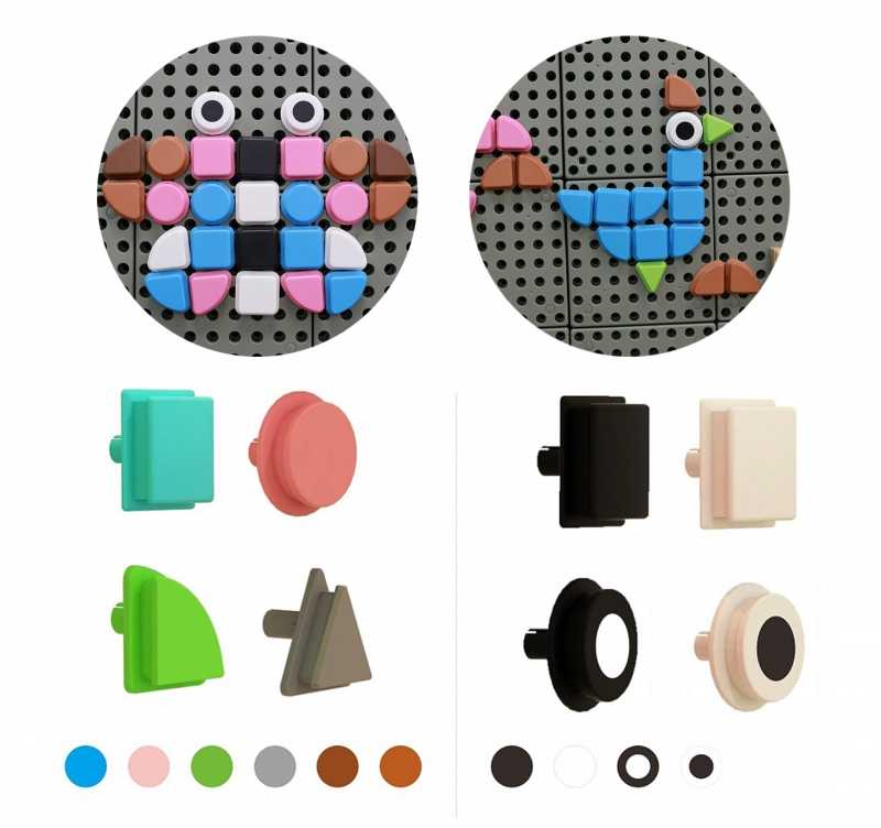 MASTERKIDZ Žaislai kūrybai Kočiai geometrinėmis formomis 64 vnt