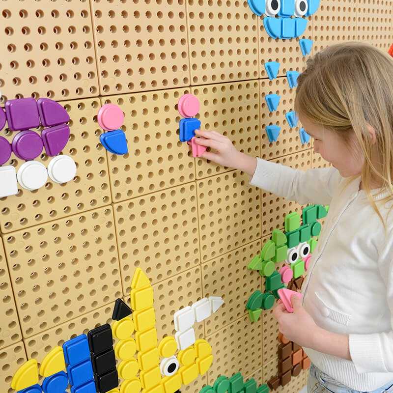 MASTERKIDZ Žaislai kūrybai Kočiai geometrinėmis formomis 64 vnt