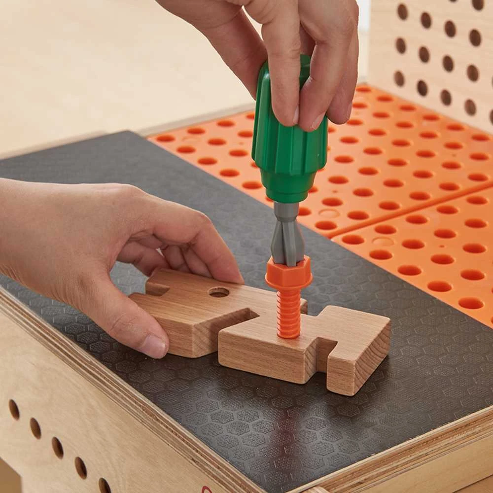 Medinis sensorinis žaidimas MASTERKIDZ geometrinės formos 12 vnt