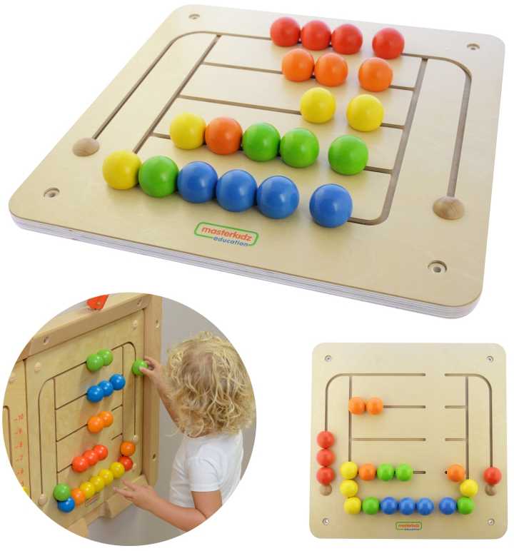 MASTERKIDZ Edukacinė lenta Labirintas su koralikais Montessori