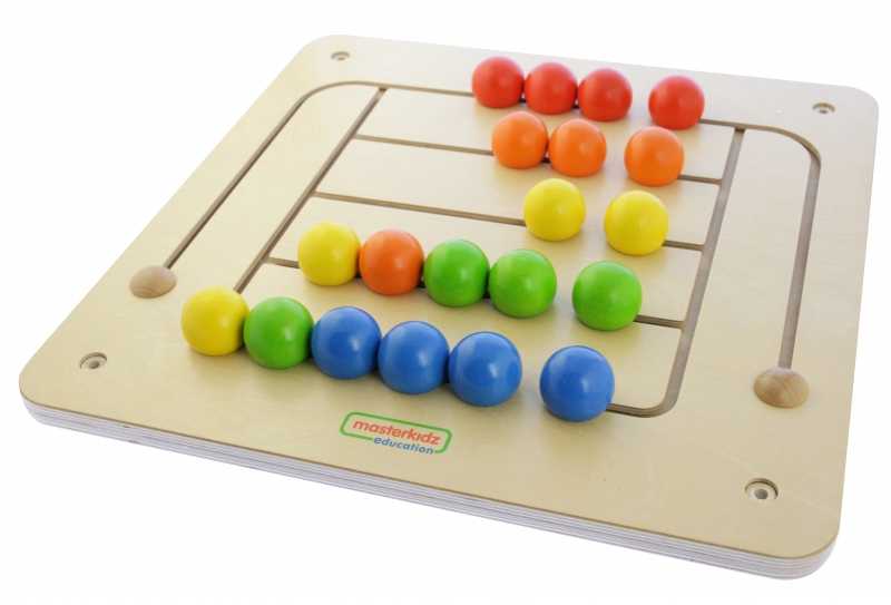 MASTERKIDZ Edukacinė lenta Labirintas su koralikais Montessori