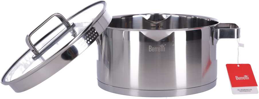 „Matral Berretti“ nerūdijančio plieno puodas su nerūdijančio plieno puodu, 24 cm
