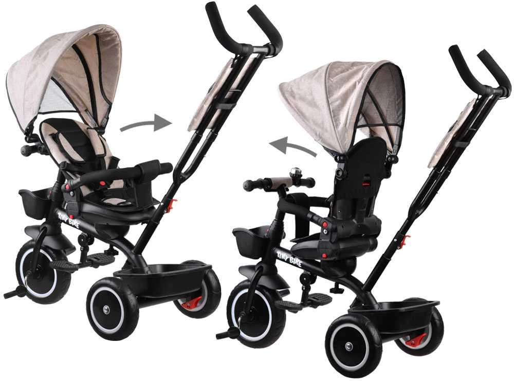 Tiny Bike Mažas dviratis 3in1 triratis su skydelio