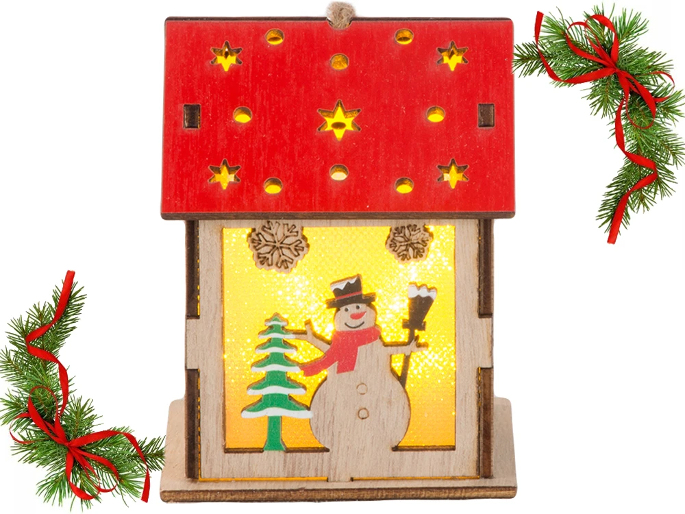 Medinis kabantis žibintas su LED apšvietimu, 9x7 cm