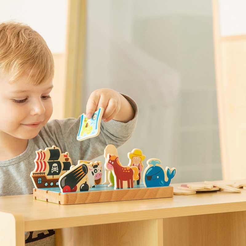 Medinis edukacinis dėlionės mokslas 2in1 viga