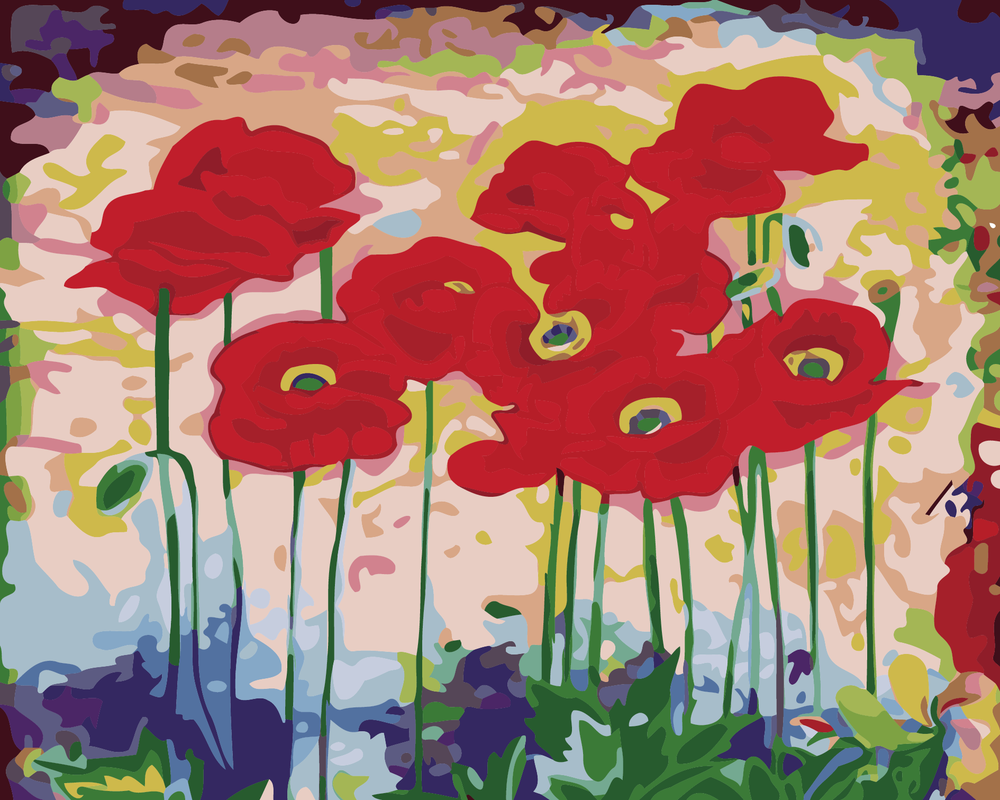 Meno rinkinys - Kvičio gėlės 60x75