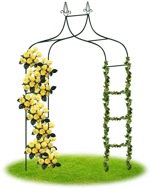 Metalinė pergola gėlėms ir vijokliniams augalams