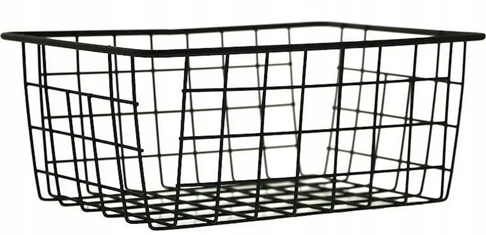 Metalinė juoda vaisių dėžutė 28,5x22x12 cm