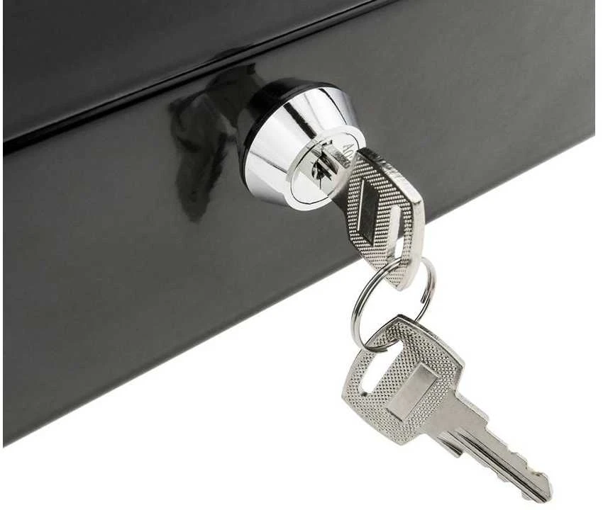 Metal money box safe key documents