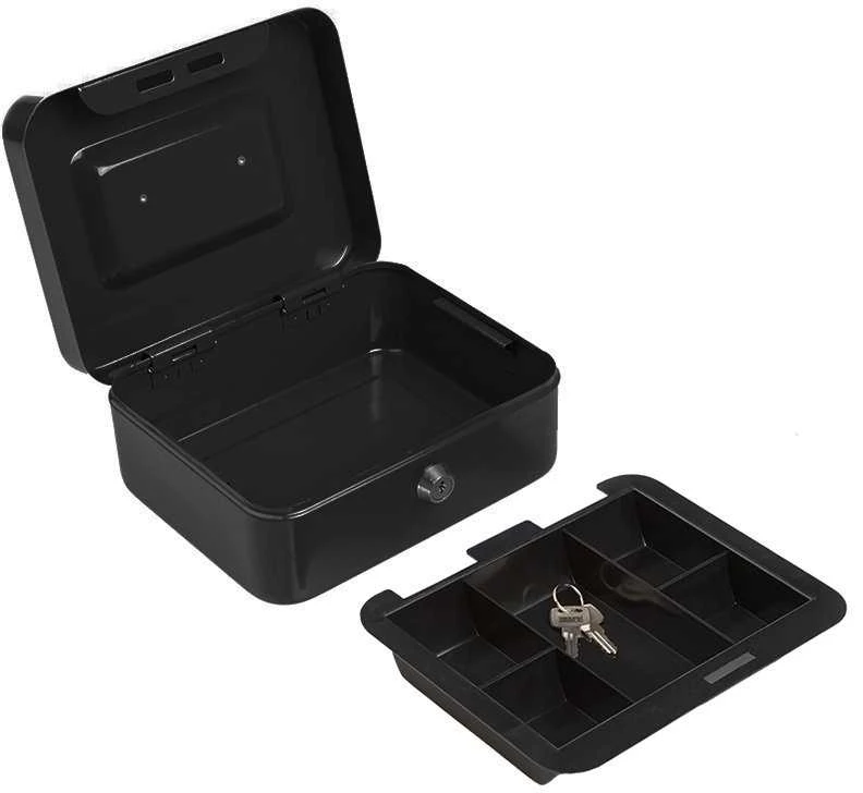 Metal money box safe key documents