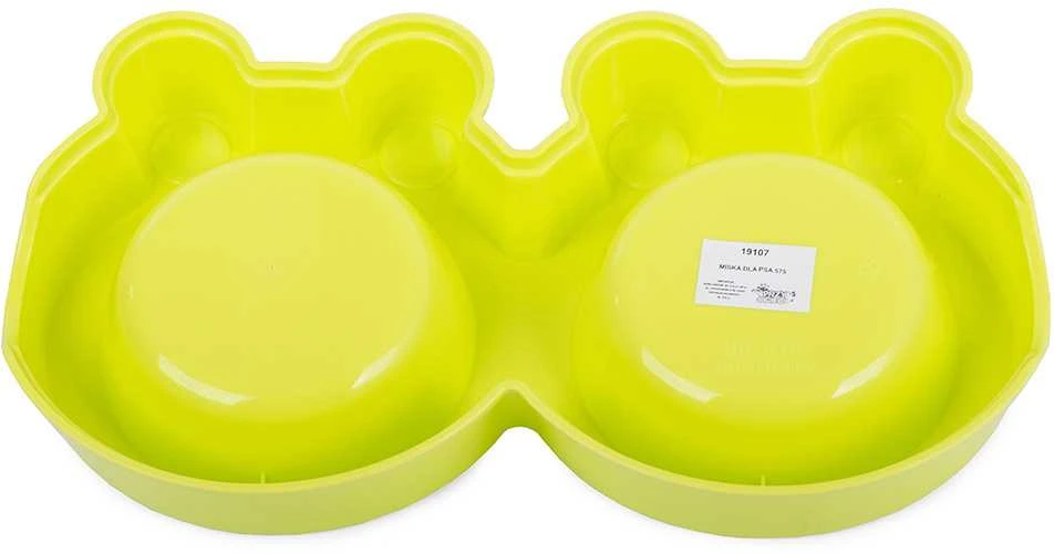 Dvigubas maisto ir vandens dubenėlių rinkinys šunims ir katėms 0,3l x 2