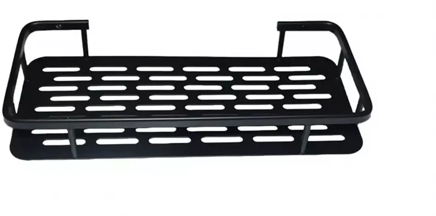 Metalinė vonios lentyna loft stiliaus, juoda, 40x13 cm