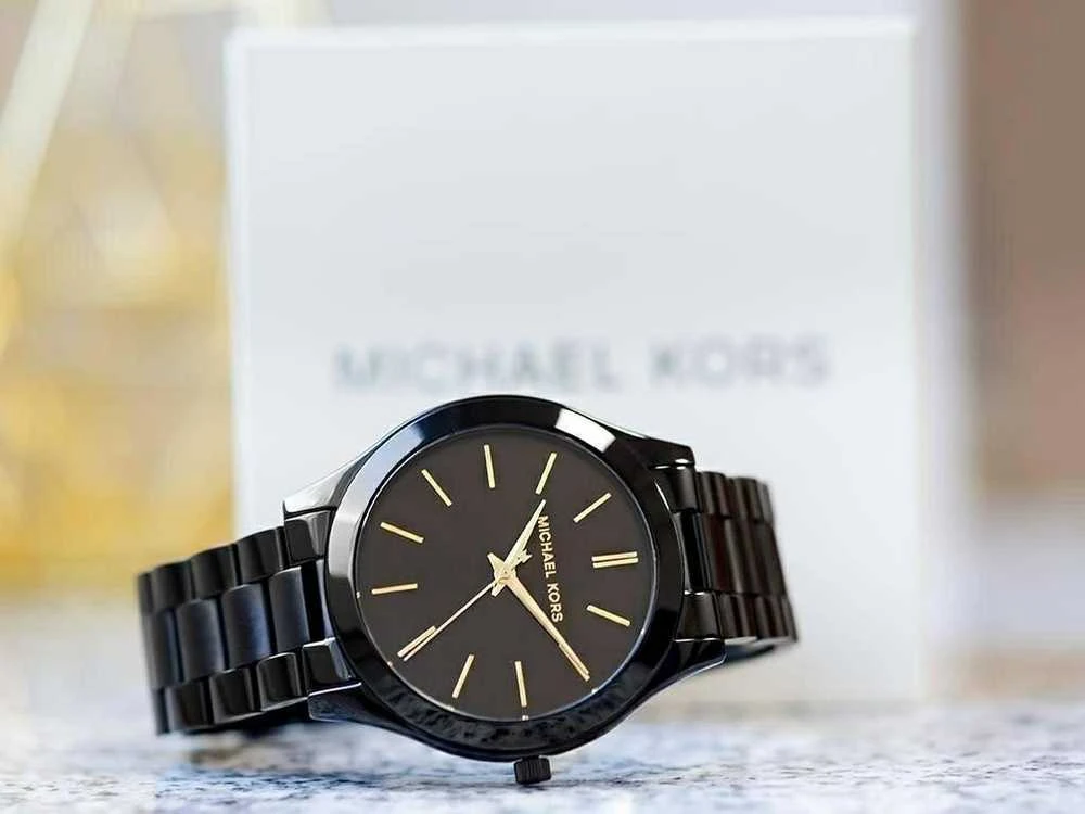 Laikrodis moterims Michael Kors Slim Runway MK3221, Juodas