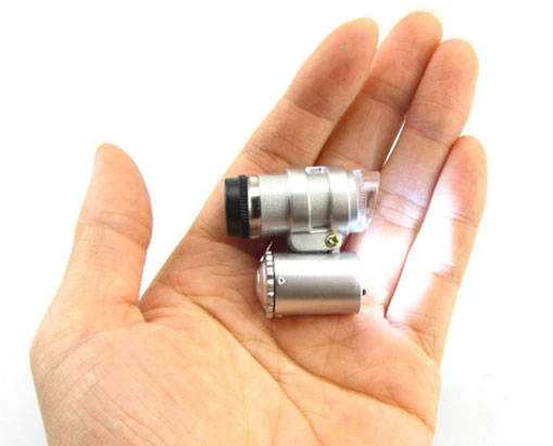 Kišeninis mikroskopas su 60x didinimu ir LED apšvietimu