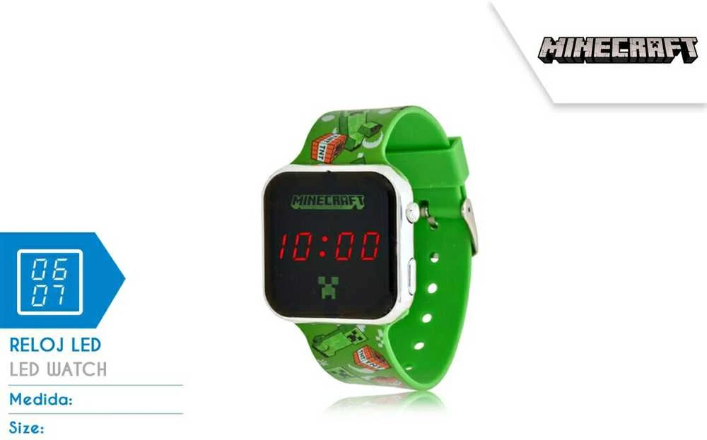 Kids Licensing Minecraft LED Laikrodis