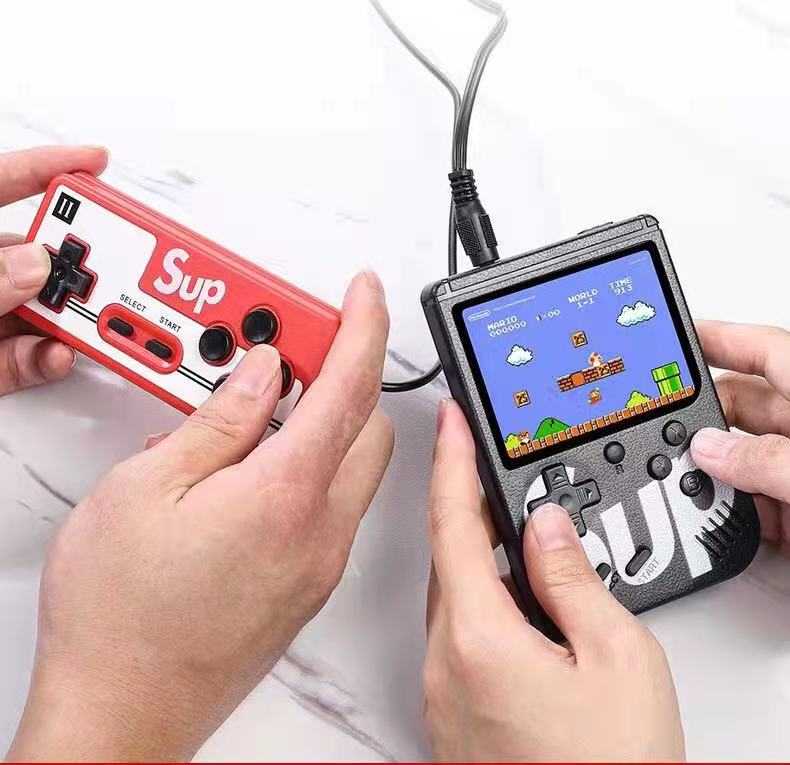 „Mini Portable Console SP 400“ retro žaidimų konsolė - juoda (dviem žaidėjams)