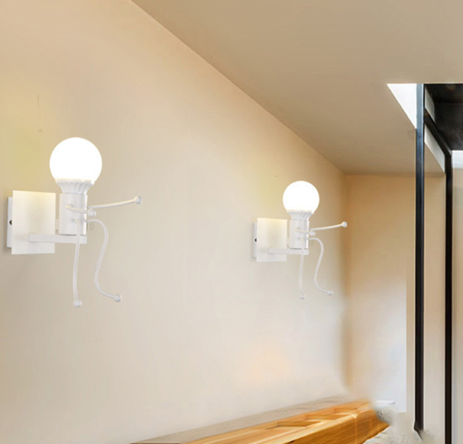 Sieninis šviestuvas Moderni siena lampą / Loft Kinkietas VIII - balta