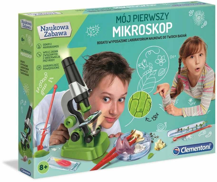 Moksliniai linksmybės, mano pirmasis mikroskopas - Clementoni