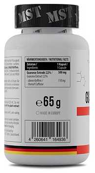 MST Guarana kapsulės 22% 120 vnt.