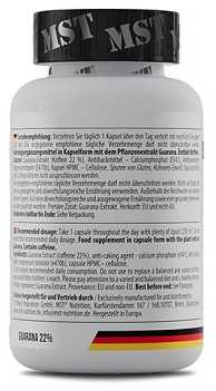 MST Guarana kapsulės 22% 120 vnt.