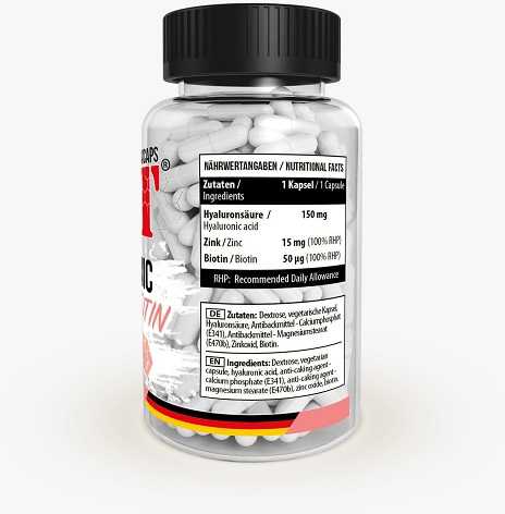 MST Hialurono Rūgštis 150 mg + Biotinas 90 Kapsulių
