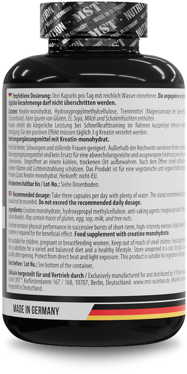 MST Kreatino Monohidratas 300 Kapsulių