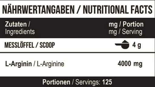 MST L-argininas RAW 500g