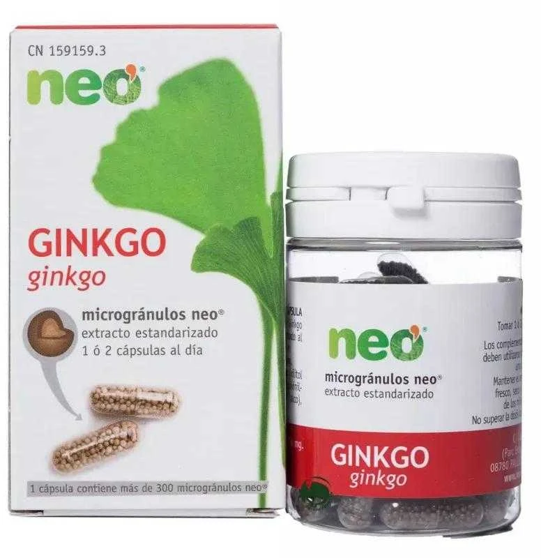 Neo Ginkgo Biloba mikrogranulės 45 kapsulės