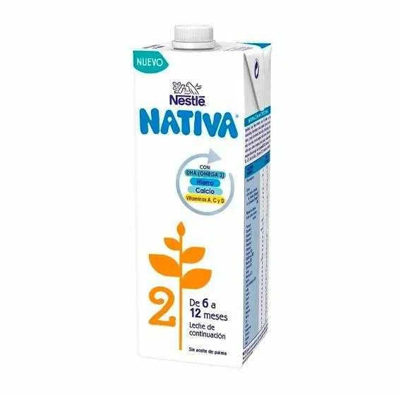 Nestle Nativa 2 pienas, skirtas patenkinti kūdikių nuo 6 iki 12 mėnesių mitybos poreikius 1 litras