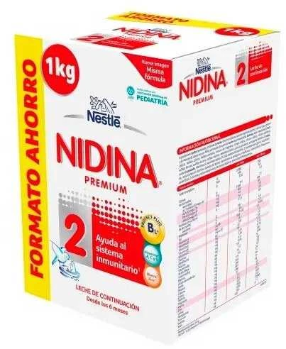 Nidina 2 Premium Continuation 1000g kūdikių pienas, skirtas papildyti arba pakeisti motinos pieną