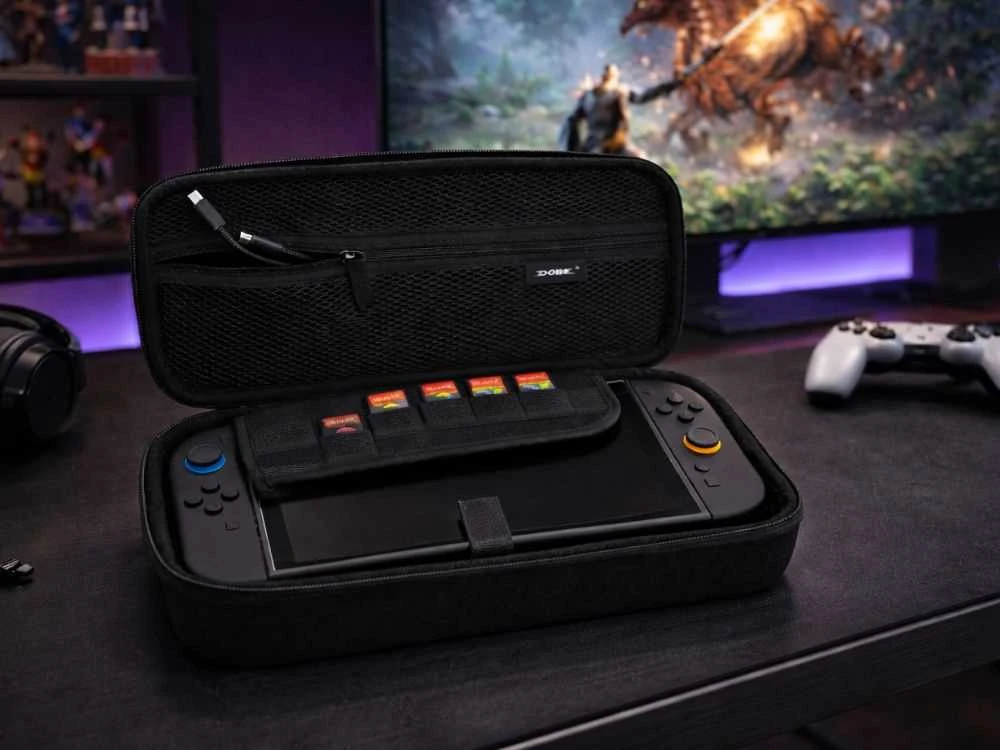 Nintendo switch 2 konsolės dėklas apsauginis dėklas su rankena, juodas