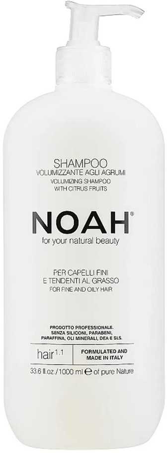 Noah 1.1. Thickening Šampūnas With Citrus Fruits Šampūnas besiriebaluojantiems plaukams, 1000 ml