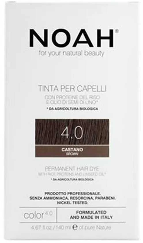 Noah Permanent Hair Dye 4.0 Brown Ilgalaikiai plaukų dažai, 140 ml