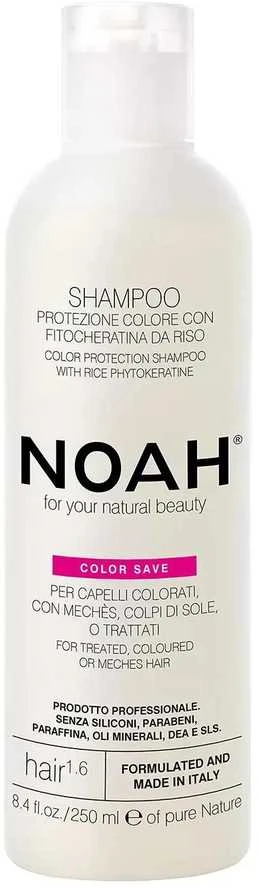 Noah 1.6. Color Protection Šampūnas With Fitokeratine From Rice Šampūnas dažytiems ir sruogelėmis dažytiems plaukams, 250 ml