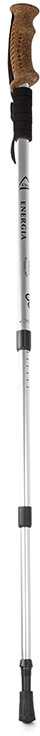 Teleskopinė nordic walking lazda su kamštine rankena, 135 cm