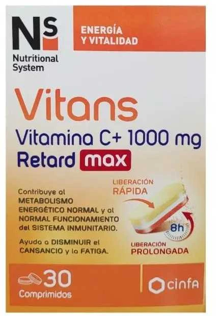 NS Vitans Vitaminai C+ 1000Mg Retard Max 30 vnt