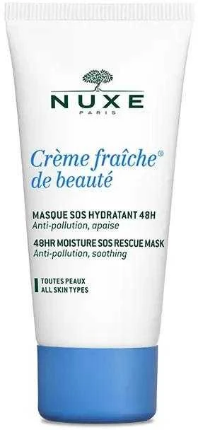 Nuxe 48 val. greito poveikio drėkinamoji kaukė „Crème Fraîche® de Beauté Masque SOS 48H moisture SOS rescue mask“, 30 ml