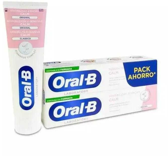 Dantų šepetėlis "Oral-B" jautrius dantis ramininanti priemonė 2x100ml