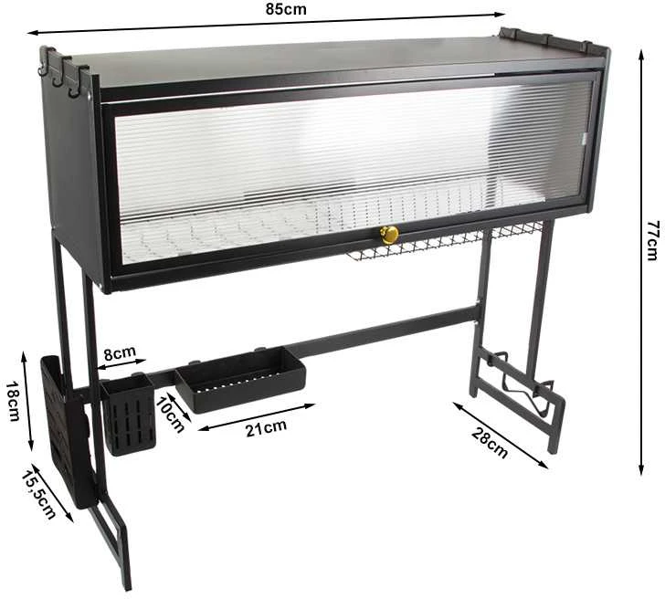 Organizatorius indams, lėkštėms ir stalo įrankiams 85 cm