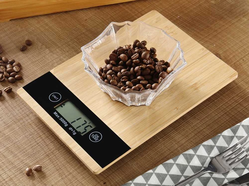 Verk Virtuvinės svarstyklės bambukinės iki 5kg