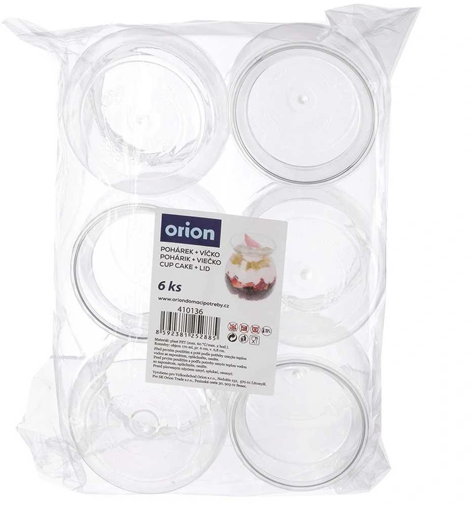 Orion Deserto dubenėliai su dangteliais 160 ml, 6 vnt.