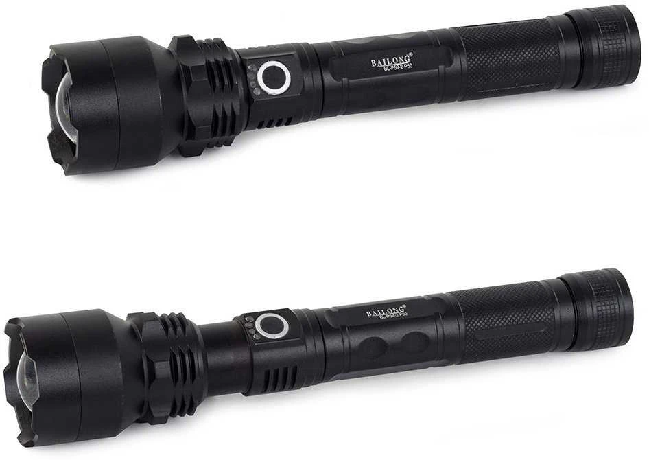 Žibintuvėlis Bailong BL-P59-2-P50 su CREE XHP50 dioda ir zoom funkcija