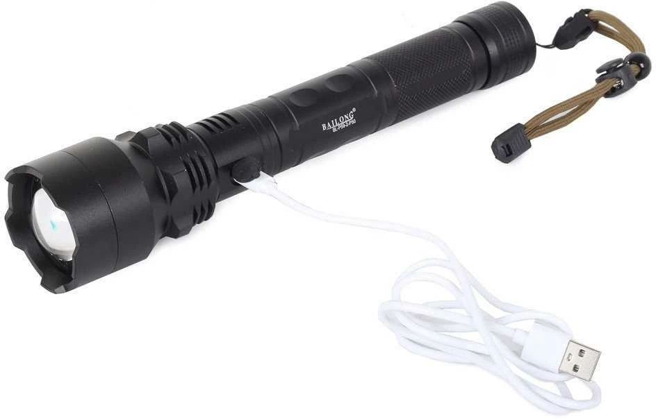 Žibintuvėlis Bailong BL-P59-2-P50 su CREE XHP50 dioda ir zoom funkcija