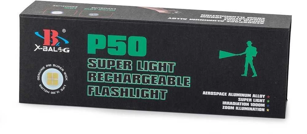 Žibintuvėlis Bailong BL-P59-2-P50 su CREE XHP50 dioda ir zoom funkcija