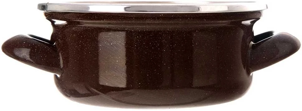 Orion Emaliuotas puodas 14 cm, 600 ml, rudas