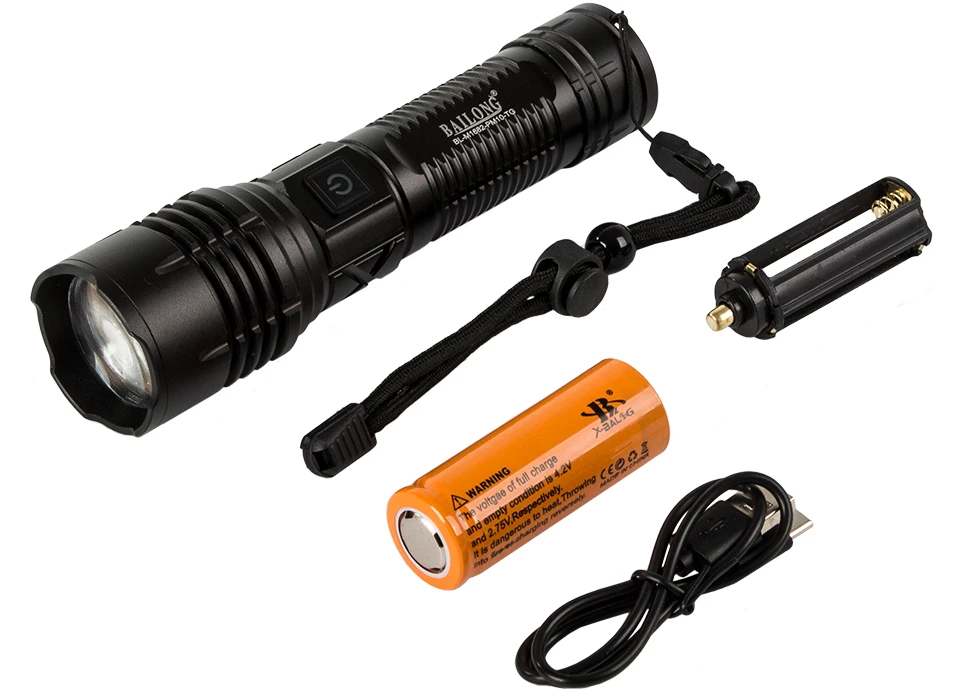 Žibintuvėlis Bailong M1682 su LED CREE PM10-TG