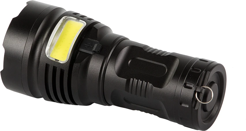 Taktinis žibintuvėlis Bailong T48 su CREE XHP90 ir COB LED