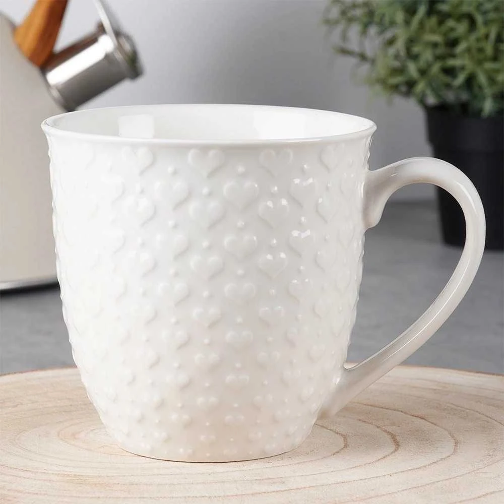 Orion keraminis puodelis 580 ml širdelės dizainas