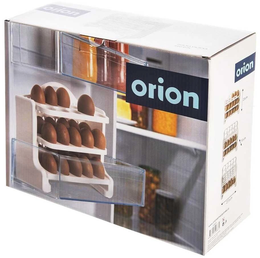 Orion Kiaušinių laikiklis 30 kiaušinių, 3 lygiai, baltas
