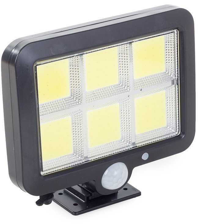 Saulės lempa su judesio ir prieblandos jutikliais, 120 LED
